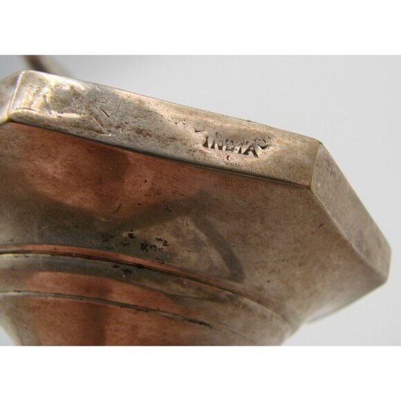 Lot of 2 Octagonal Candle Stick Holders Made in India Stamped 7"H Silver Plated - Picture 5 of 12